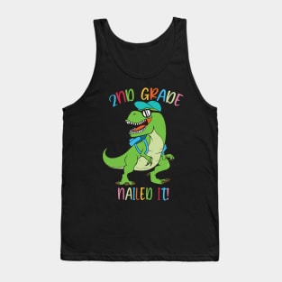 Dinosaur 2ND GRADE Nailed It Graduation Kids Tank Top